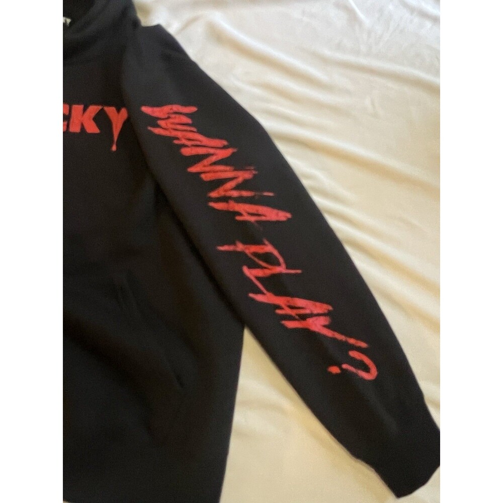 Chucky Sweatshirt Mens SZ M Horror Graphic Universal Studios Black Crewneck - Picture 5 of 5